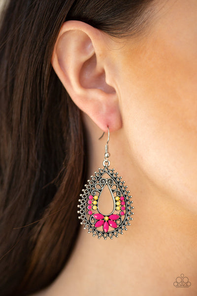 Paparazzi Earrings - Atta-GALA - Pink - SHOPBLINGINGPRETTY