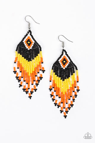 Paparazzi Earrings - Wind Blown Wanderer - Yellow - SHOPBLINGINGPRETTY