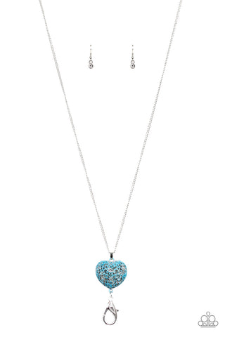 Paparazzi  Necklace-Love Is All Around - Blue - SHOPBLINGINGPRETTY