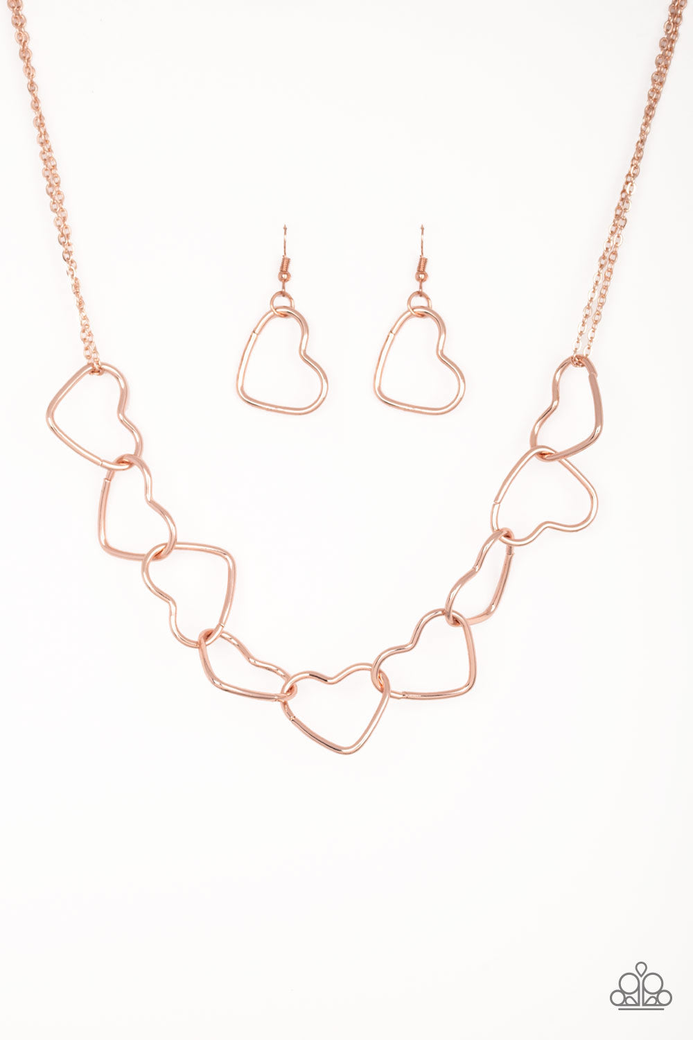 Paparazzi Necklaces - Unbreak My Heart - Rose Gold