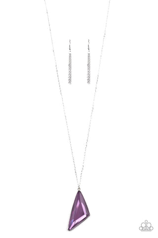 Paparazzi Necklace- Ultra Sharp - Purple - SHOPBLINGINGPRETTY