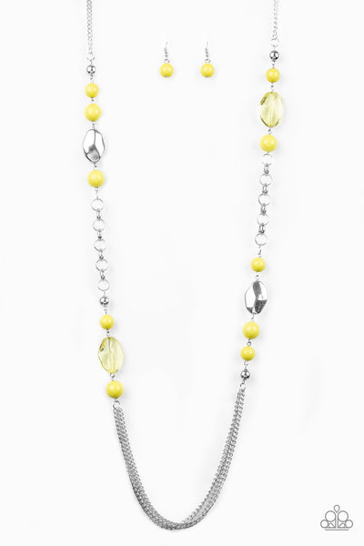 Paparazzi Necklace - Marina Majesty - Yellow - SHOPBLINGINGPRETTY