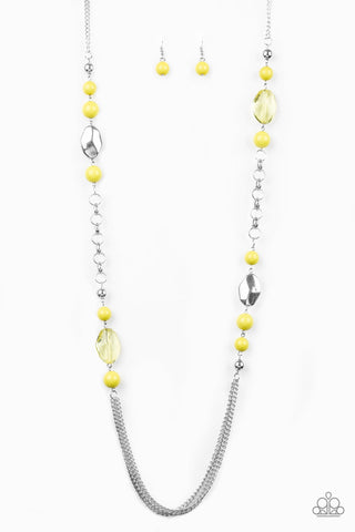 Paparazzi Necklace - Marina Majesty - Yellow - SHOPBLINGINGPRETTY