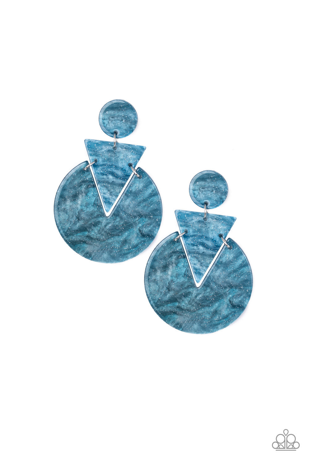 Paparazzi Earrings - Head Under WATERCOLORS - Blue - SHOPBLINGINGPRETTY