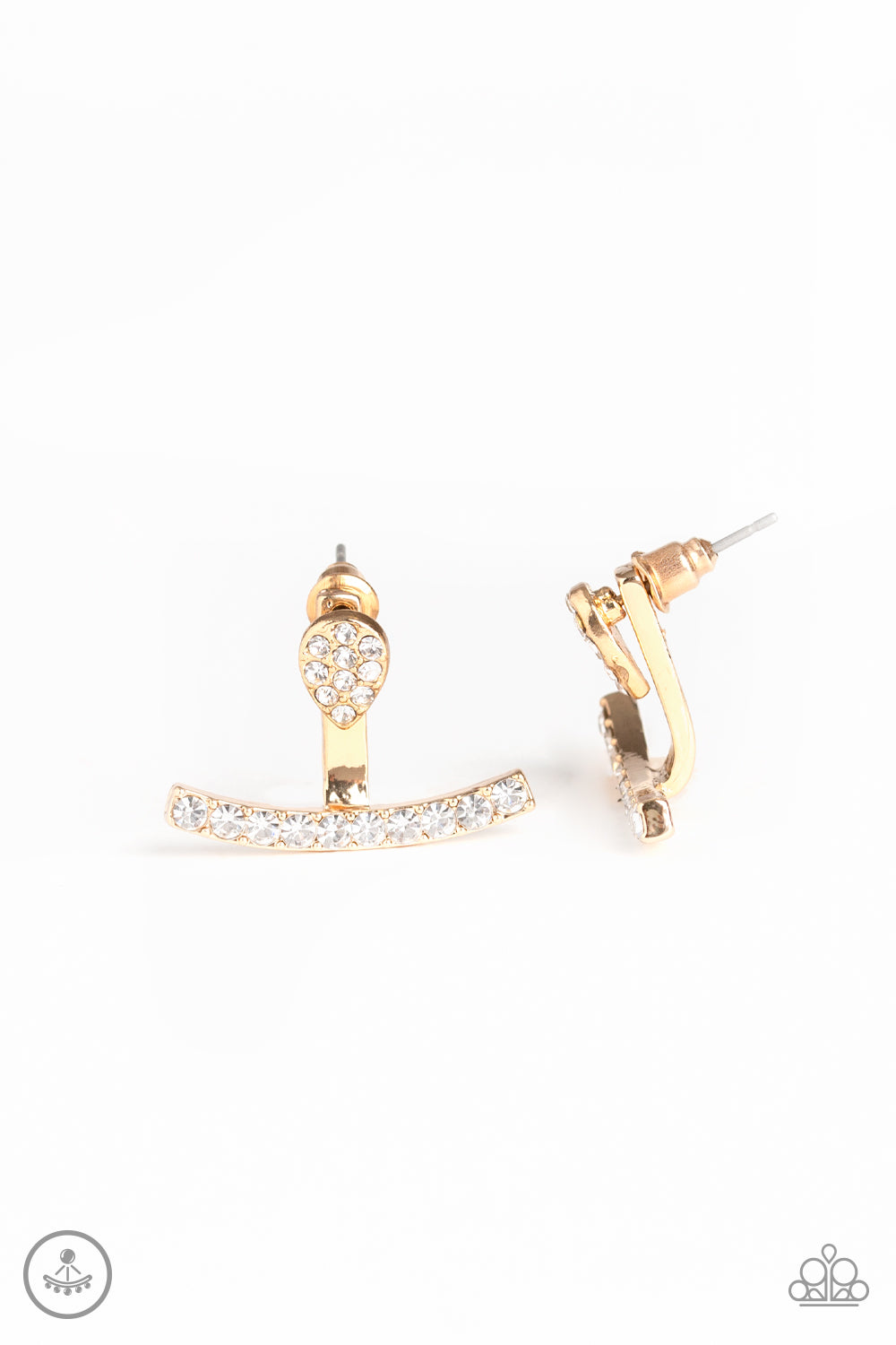 Paparazzi Earrings - Glowing Glimmer - Gold