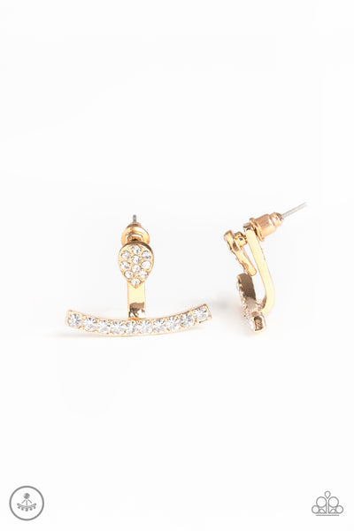 Paparazzi Earrings - Glowing Glimmer - Gold