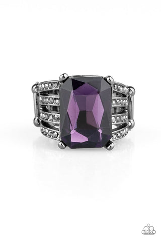 Paparazzi Ring- Expect Heavy REIGN - Purple - SHOPBLINGINGPRETTY