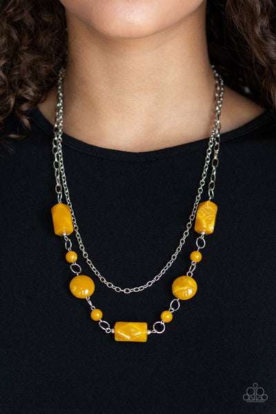 Paparazzi Necklace - Colorfully Cosmopolitan - Yellow - SHOPBLINGINGPRETTY