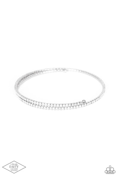 Paparazzi Bracelet - Sleek Sparkle - White