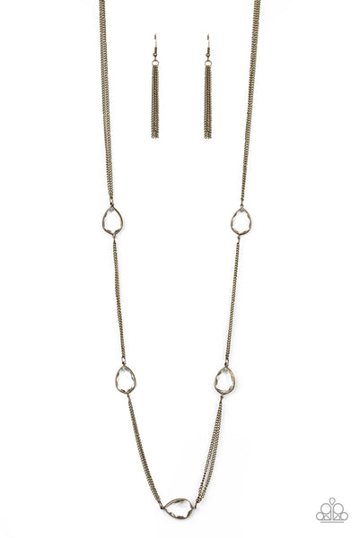 Paparazzi Necklaces - Teardrop Timelessness - Brass