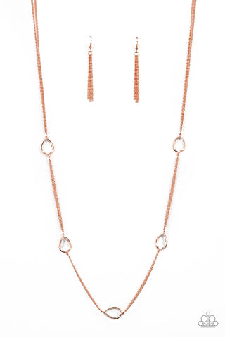 Paparazzi Necklaces - Teardrop Timelessness - Copper