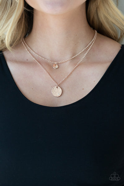 Paparazzi Necklaces - Modern Minimalist - Rose Gold