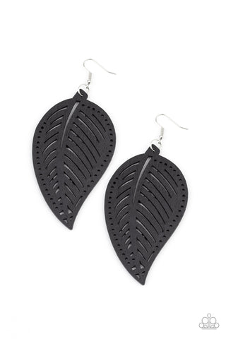 Paparazzi  Earrings - Amazon Zen - Black - SHOPBLINGINGPRETTY