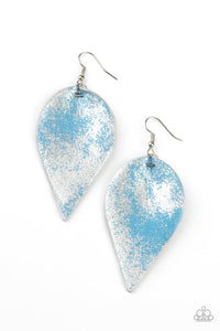 Paparazzi Earrings  -  Enchanted Shimmer - Blue - SHOPBLINGINGPRETTY