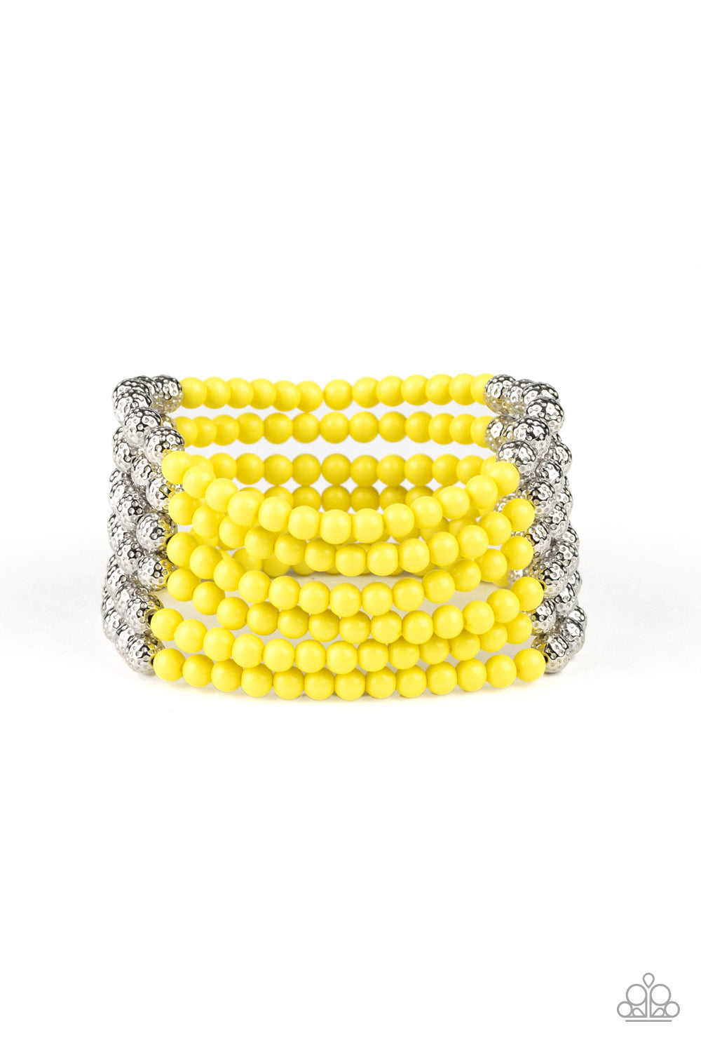 Paparazzi Bracelet - LAYER It On Thick - Yellow - SHOPBLINGINGPRETTY