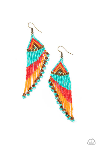 Paparazzi Earrings- Rainbow Winds - Multi - SHOPBLINGINGPRETTY