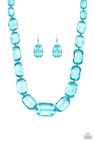 Paparazzi Necklace- ICE Versa - Blue - SHOPBLINGINGPRETTY