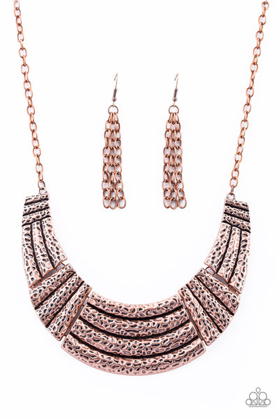 Paparazzi  Necklace -  Ready To Pounce - Copper - SHOPBLINGINGPRETTY