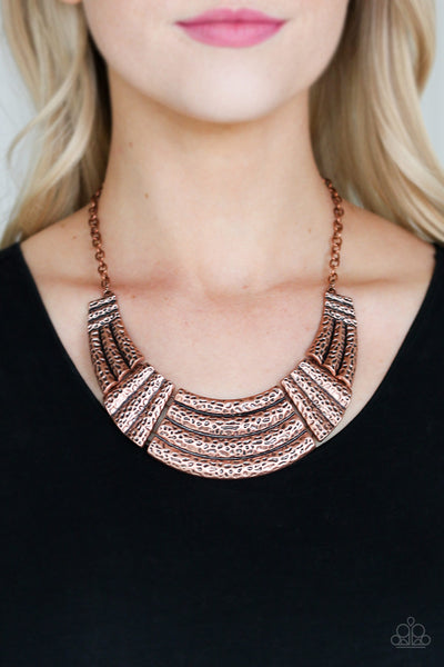 Paparazzi  Necklace -  Ready To Pounce - Copper - SHOPBLINGINGPRETTY