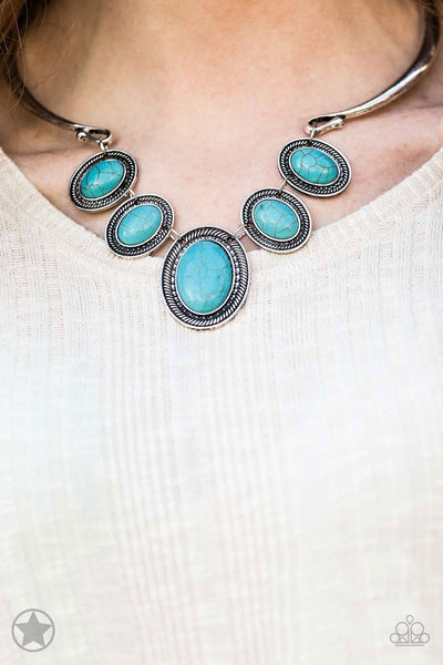 Paparazzi Necklace- River Ride - Blue (Blockbuster) - SHOPBLINGINGPRETTY