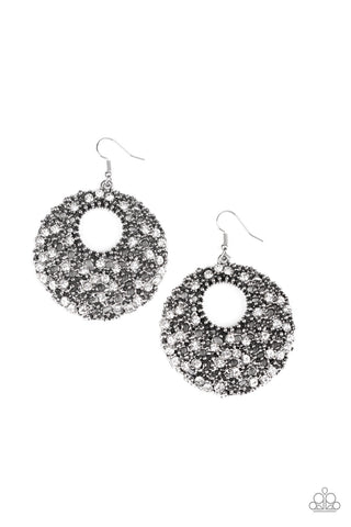 Paparazzi  Earrings -  Starry Showcase - White - SHOPBLINGINGPRETTY