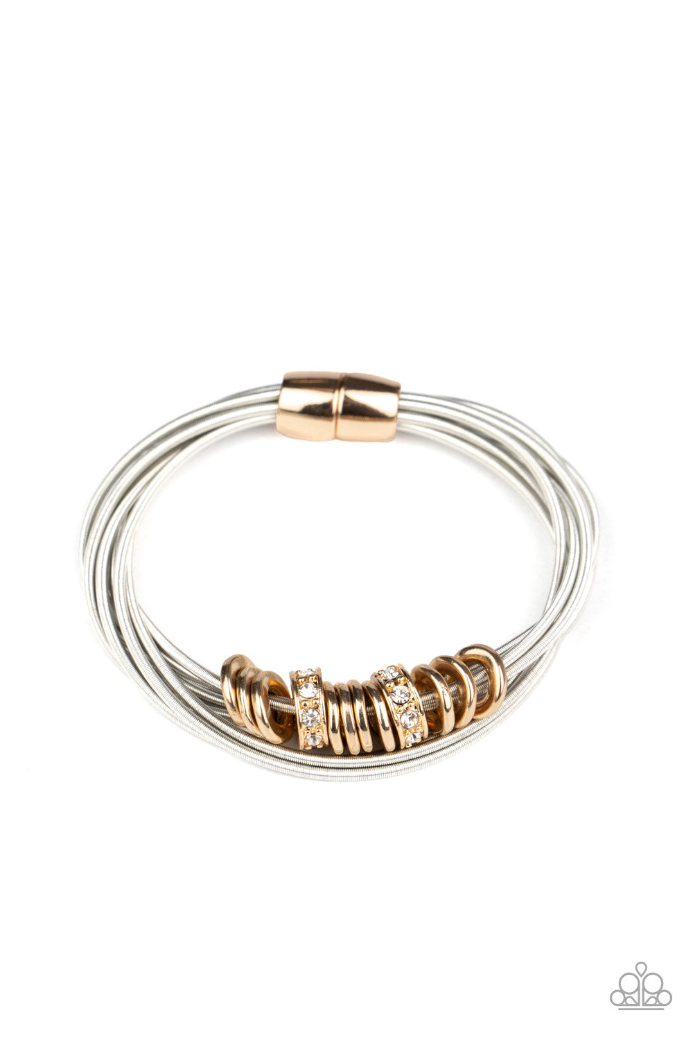 Paparazzi Bracelets - Magnetically Metro - Gold