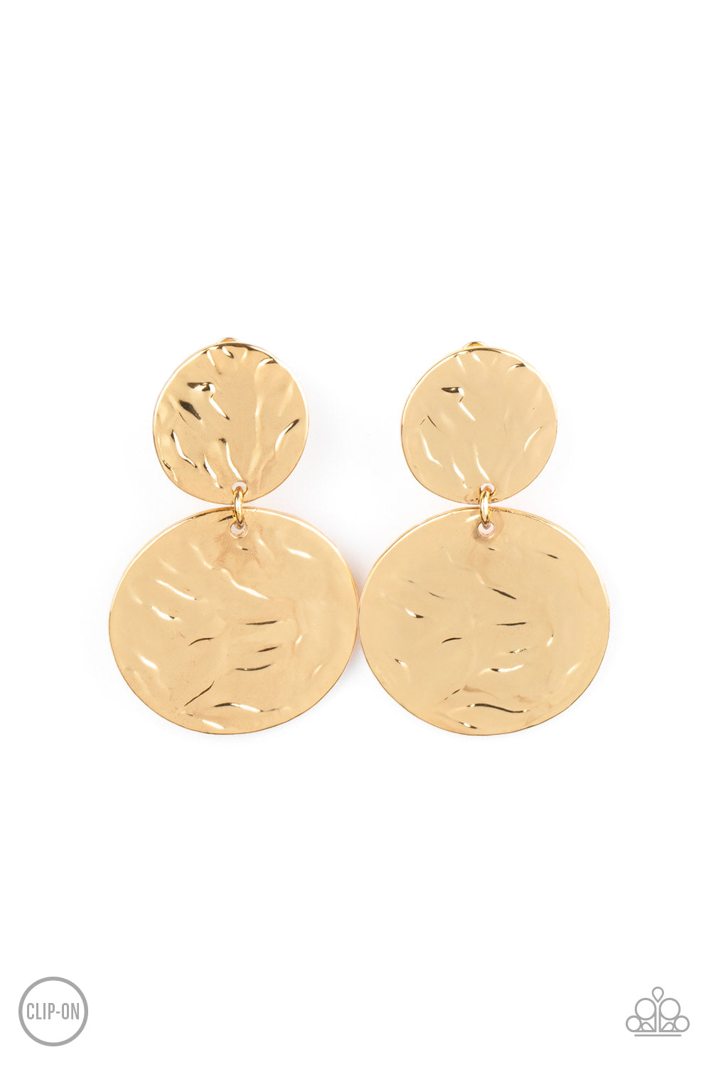 Paparazzi Earrings - Relic Ripple - Gold