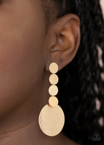 Paparazzi Earrings - Idolized Illumination - Gold