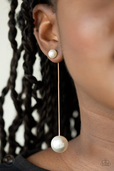 Paparazzi Earrings - Extended Elegance - Gold