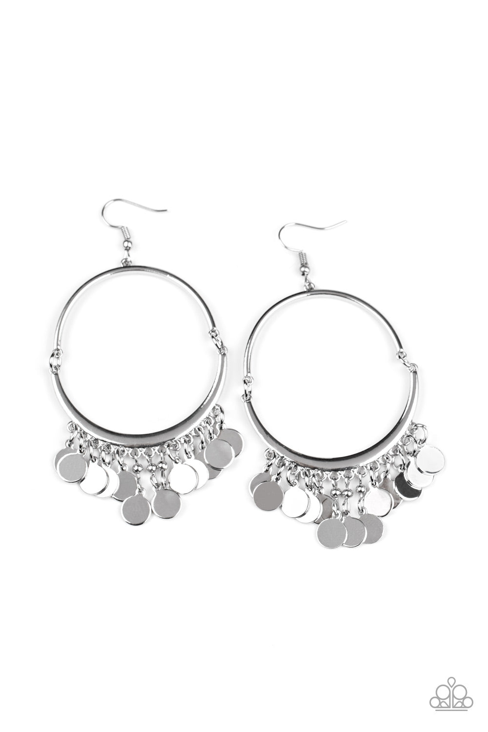 Paparazzi Earrings- Speed of SPOTLIGHT - Silver