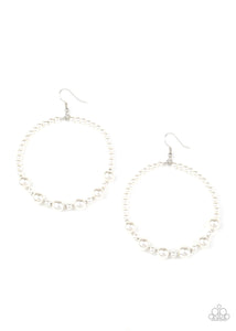 Paparazzi Earrings - Boss Posh - White