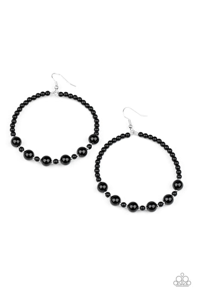 Paparazzi Earrings - Boss Posh - Black