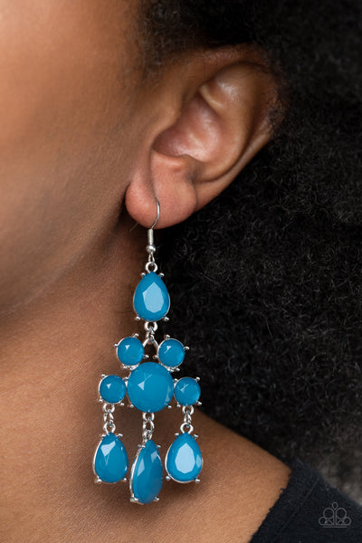 Paparazzi Earrings - Afterglow Glamour - Blue