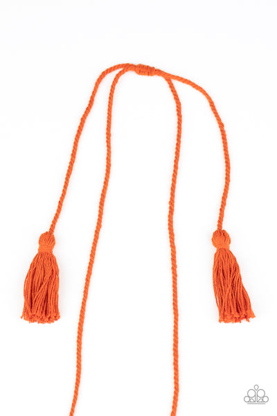 Paparazzi Necklaces - Between You and MACRAME - Orange