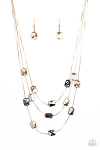 Paparazzi Necklaces - Downtown Reflections - Gold