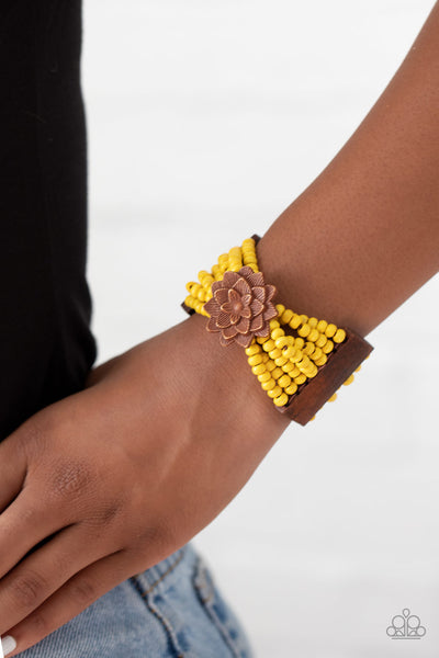 Paparazzi Bracelet - Tropical Sanctuary - Yellow