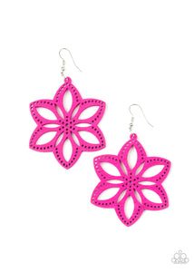 Paparazzi Earrings - Bahama Blossoms - Pink
