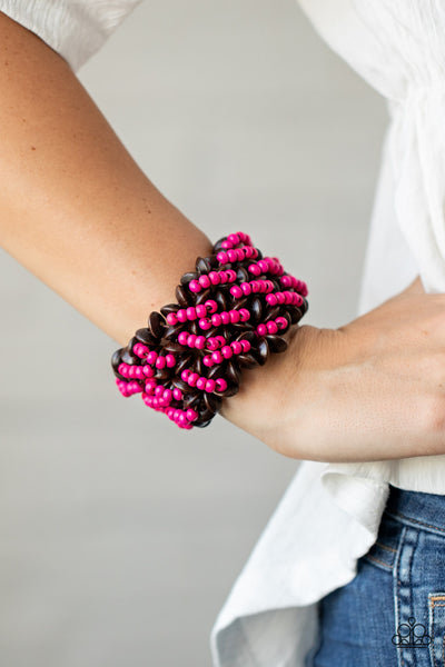 Paparazzi Bracelet -  Cozy in Cozumel - Pink