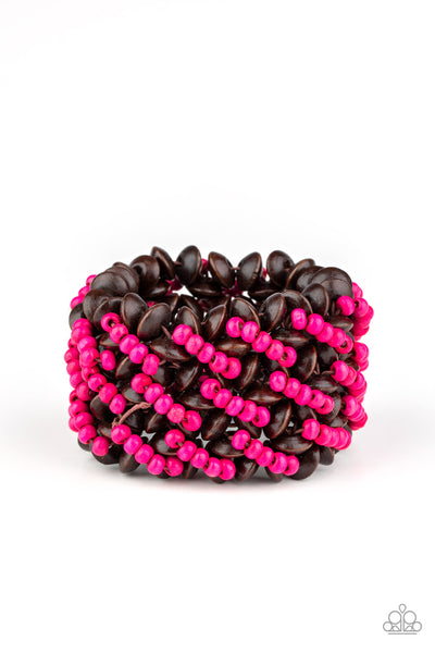 Paparazzi Bracelet -  Cozy in Cozumel - Pink