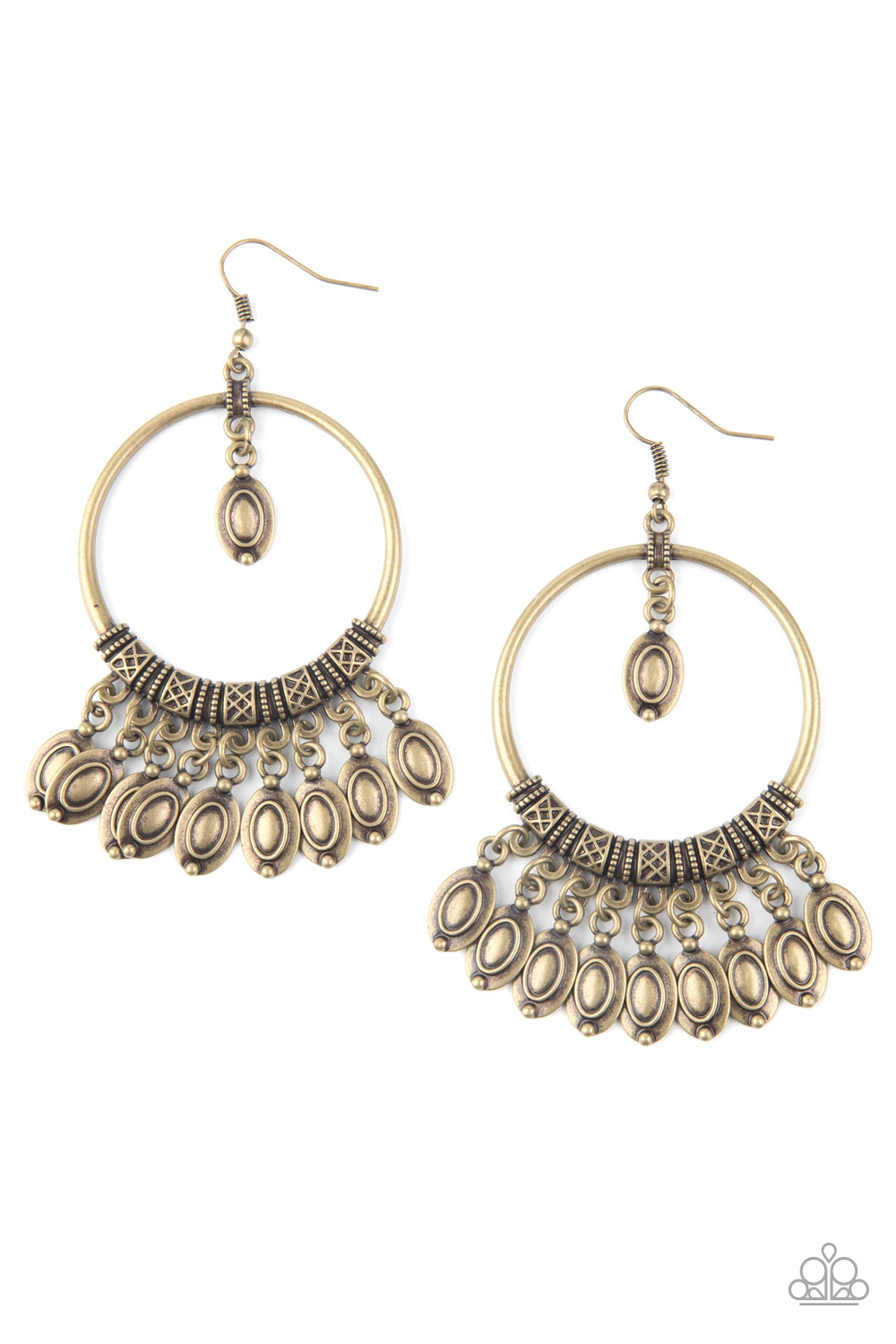 Paparazzi Earrings - Metallic Harmony - Brass