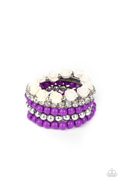 Paparazzi Bracelets - Rose Garden Grandeur - Purple