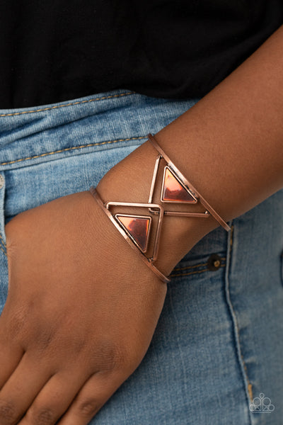 Paparazzi Bracelet - Pyramid Palace - Copper