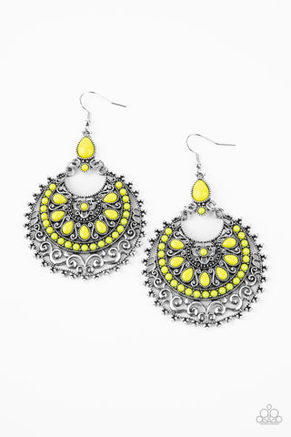 Paparazzi Earrings - Laguna Leisure - Yellow