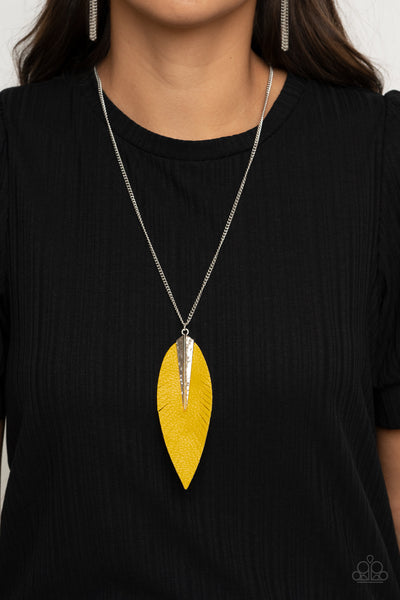 Paparazzi Necklaces - Quill Quest - Yellow