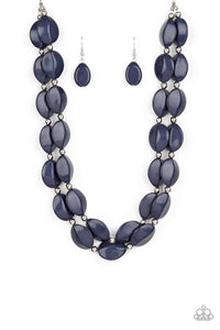 Paparazzi Necklaces - Two-Story Stunner - Blue