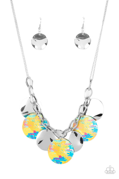 Paparazzi Necklace- Tie Dye Drama - Yellow