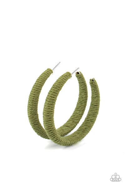 Paparazzi Earrings - TWINE and Dine - Green