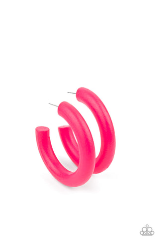Paparazzi Earrings - Woodsy Wonder - Pink