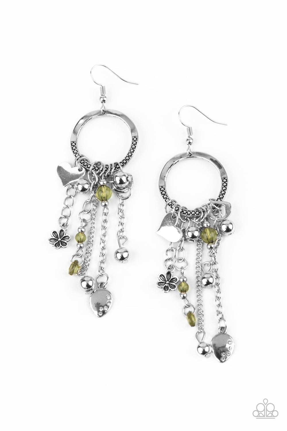 Paparazzi Earrings - Charm School - Green