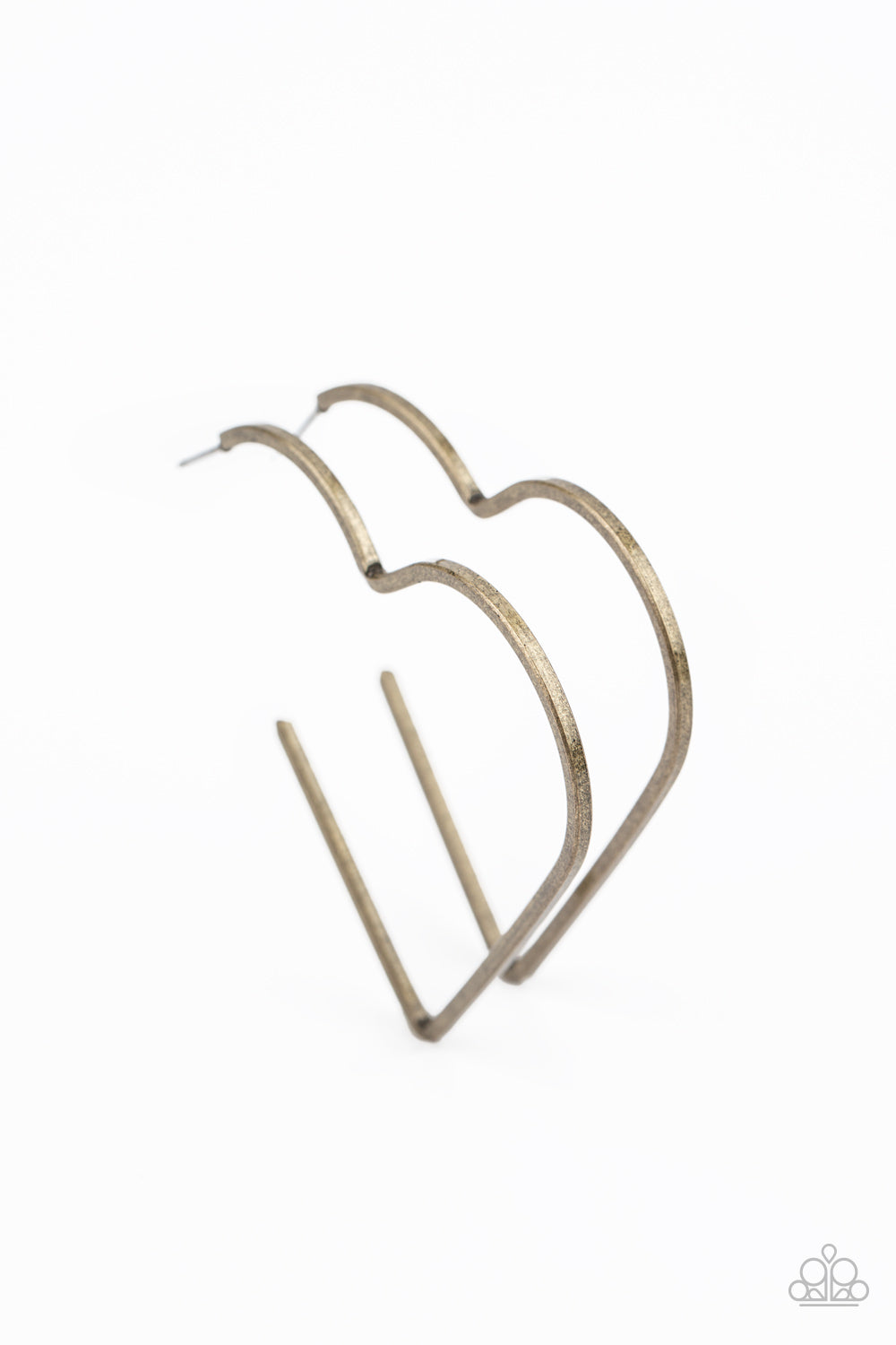 Paparazzi Earrings -  HEART a Rumor - Brass